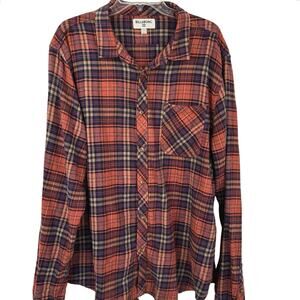 Billabong Men's Red Plaid Shirt